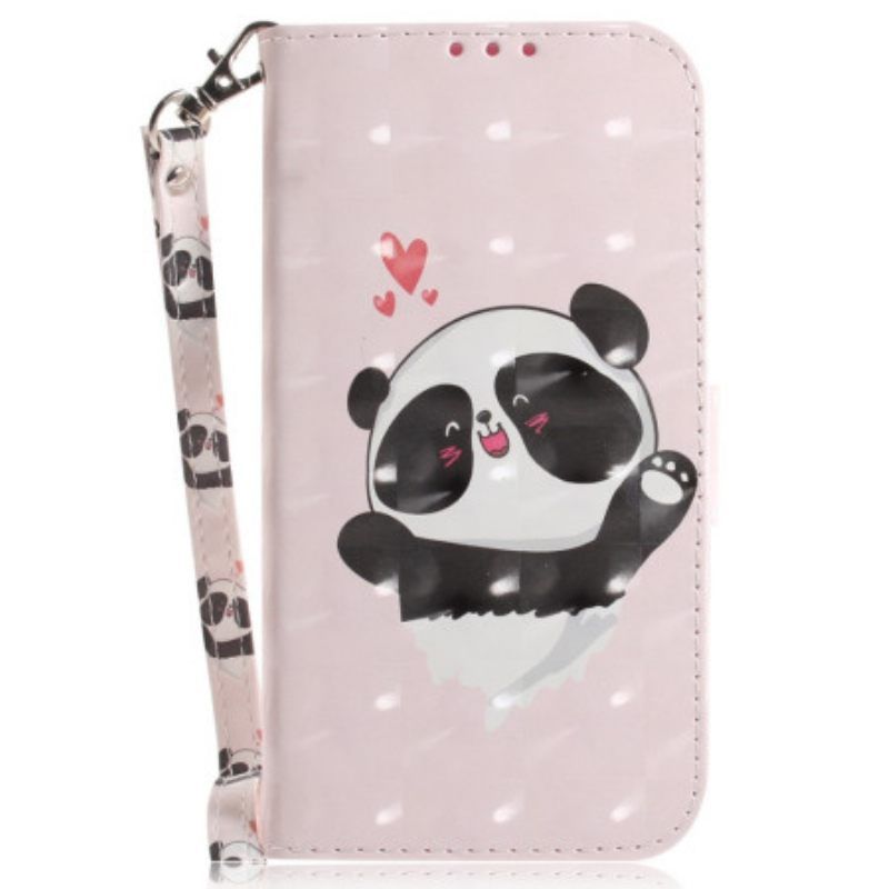 Κάλυμμα Oppo Reno 8 Panda Love With Lanyard